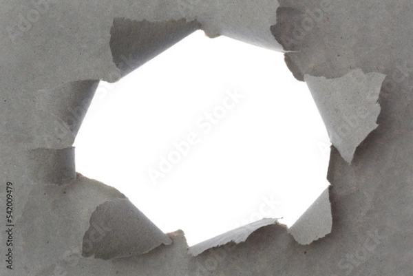 Obraz hole in paper, png file