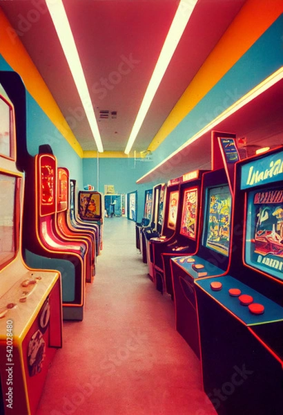 Obraz Retro video arcade illustration