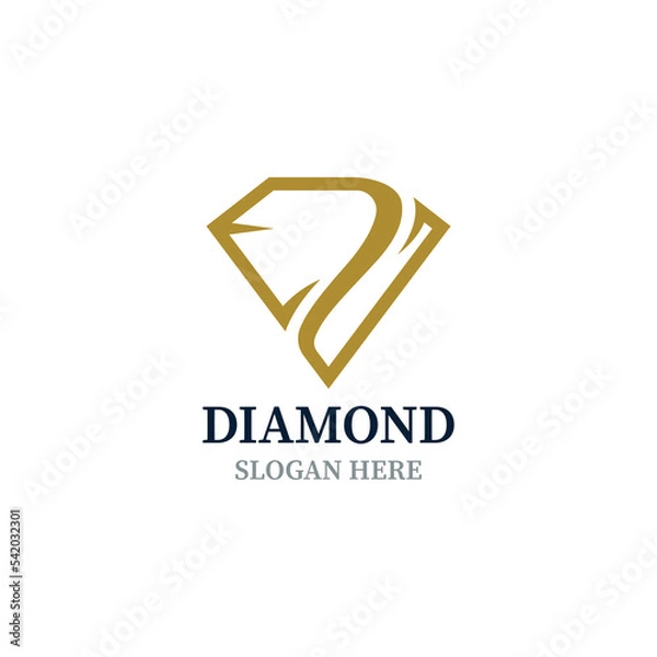 Fototapeta diamond logo design vector template