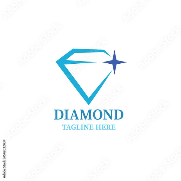 Fototapeta diamond logo design vector template