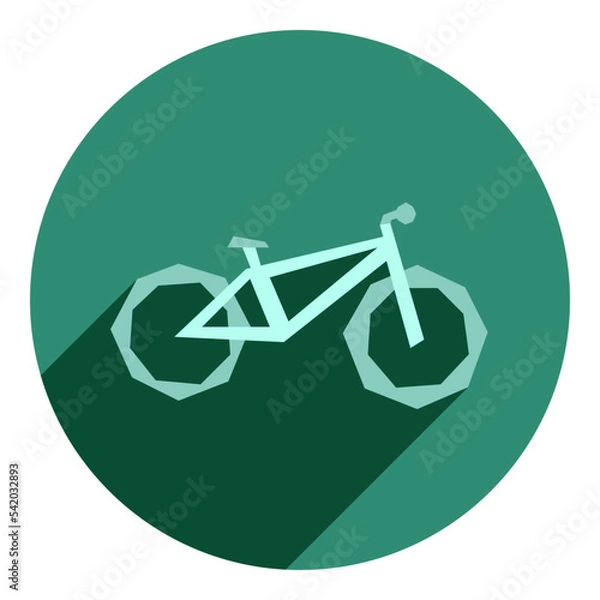 Obraz bicycle flat icon. mint icon in flat style abstract bicycle. real estate icon. for web browser.