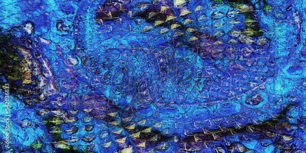 Fototapeta  abstract pattern with triangles predominately blue