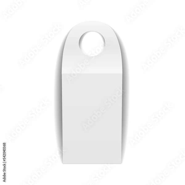 Fototapeta Blank bottle neck hanger mockup. 3d rendering