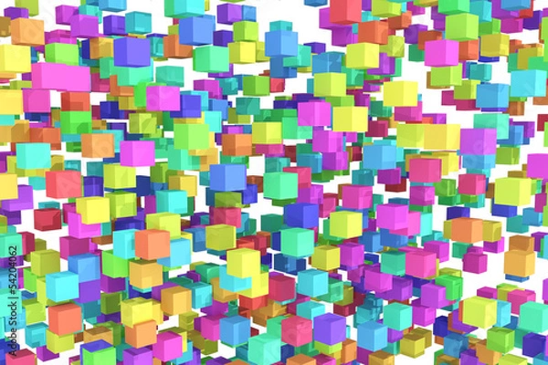 Fototapeta カラフルなブロックの背景素材