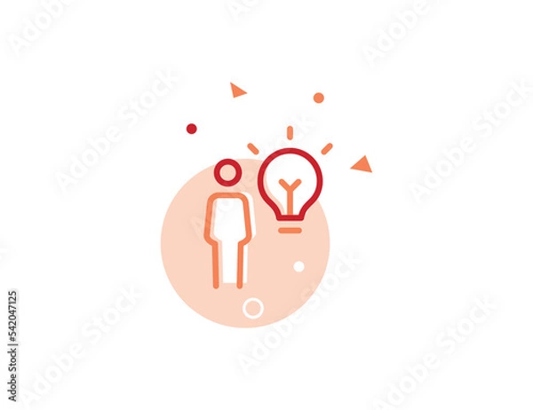 Fototapeta Business Idea Stroke Line Icon