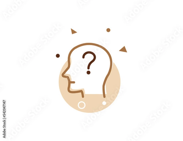 Obraz Doubtful Mind Stroke Line Icon
