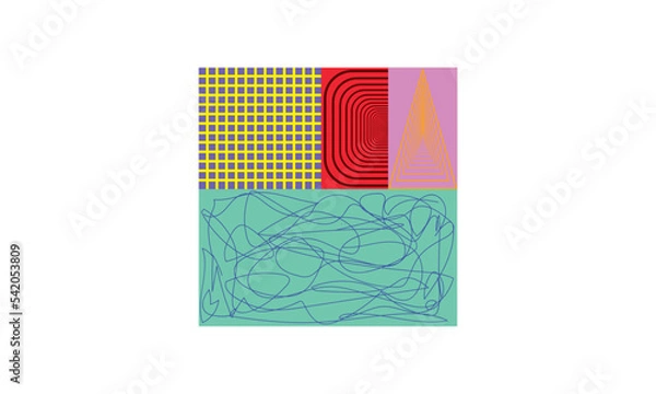 Obraz vector cartoon style cute  punchy pastel colourful seamless pattern