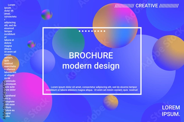 Fototapeta Abstract geometric texture. 3d ball shape gradients for decoration design.