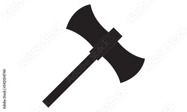 Obraz Crossed Axes, Crossed Broad axe, medieval axe, Battle axe, executioner axe in vector