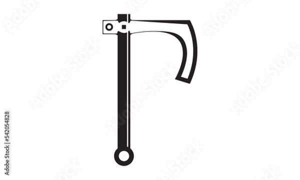Obraz Crossed Axes, Crossed Broad axe, medieval axe, Battle axe, executioner axe in vector
