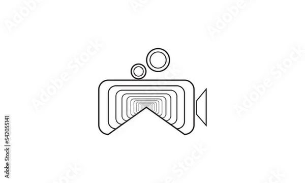 Obraz Video recorder icon in flat style isolated