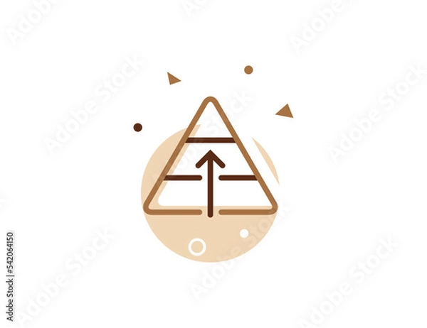 Fototapeta Pyramid Stroke Line Icon
