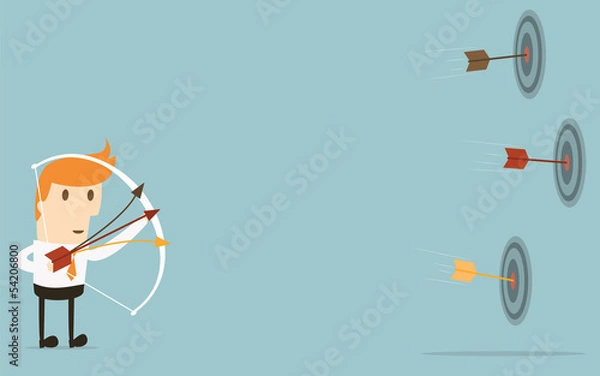 Obraz Businessman target