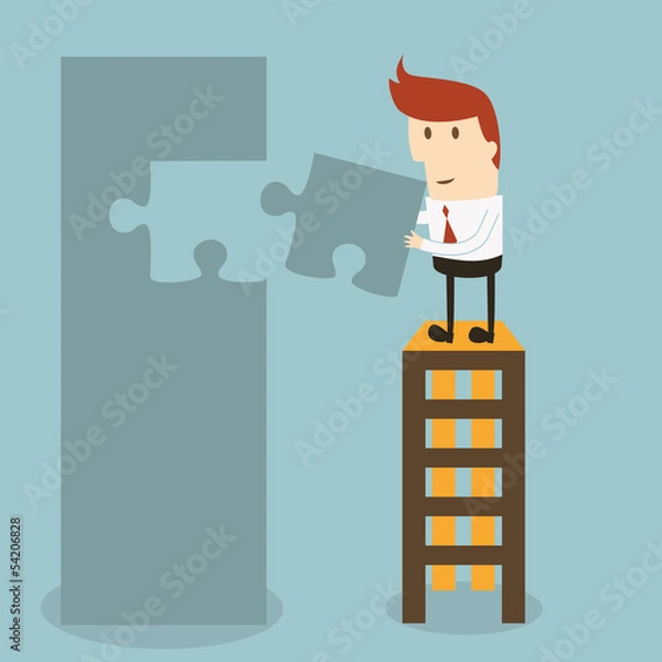 Obraz Businessman success graph