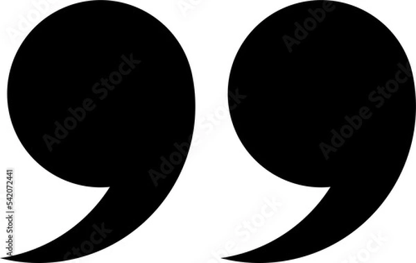 Fototapeta Cytat znak w png. Symbol cytatu. UWAGA Znak w png. Cytuj znak na przezroczystym tle. Cytowany znak