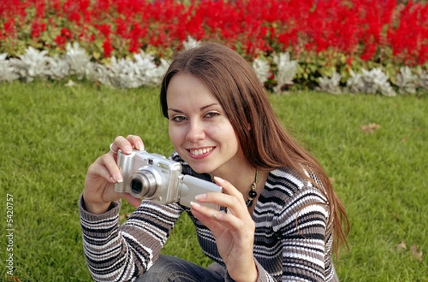 Fototapeta young woman photograph