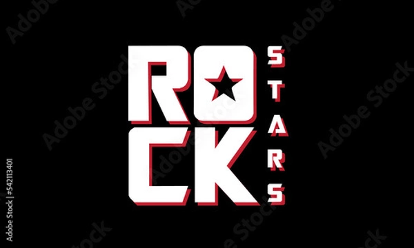 Obraz Born To Be A Rockstar - Modern Tee Design For Printing
