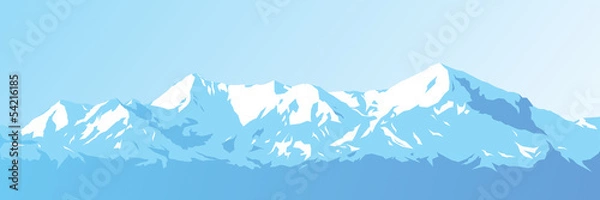 Obraz góry na tle błękitnego nieba