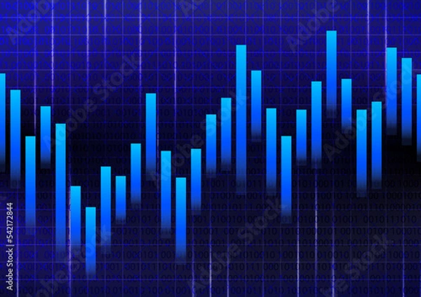 Fototapeta Stock_Chart_Business_Digital_Data_Crypto_Polygon_Background