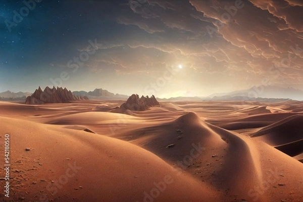 Fototapeta Fantasy desert illustration
