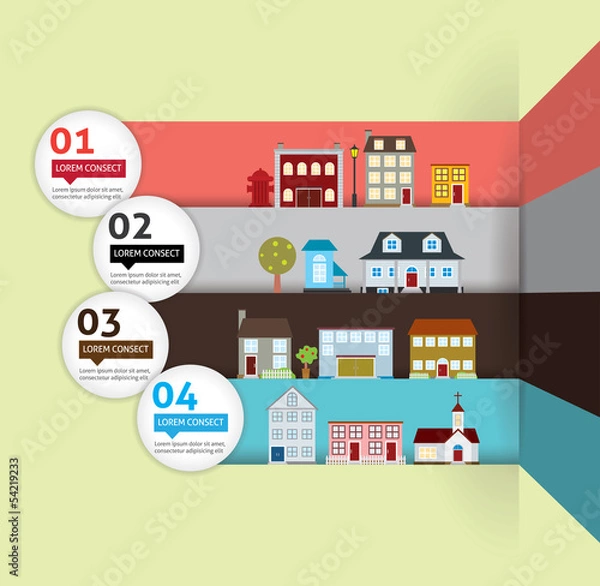 Obraz House Banner Infographic