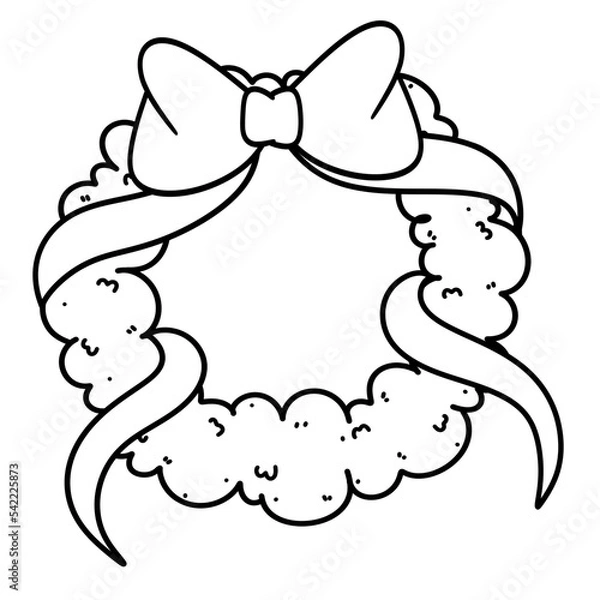 Obraz Christmas Wreath Outline