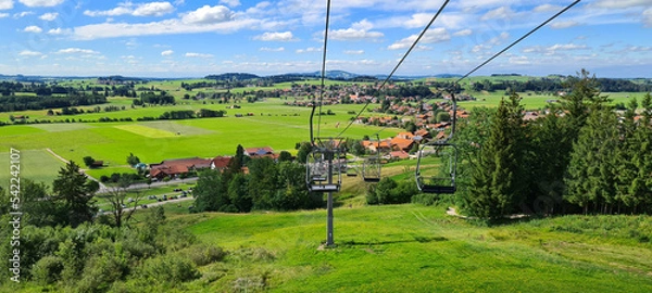 Obraz Blick auf Landschaft vom Lift