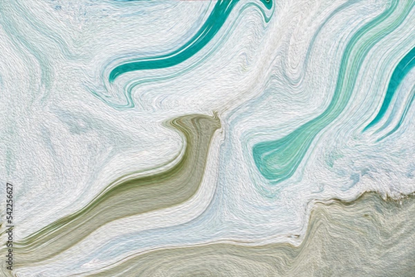 Fototapeta abstract background with waves liquid marble fluid texture concrete paint cement wallpaper