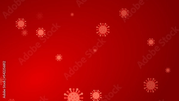 Fototapeta Coronavirus red pattern banner background. Abstract healthcare Illustrations concept COVID-19.
