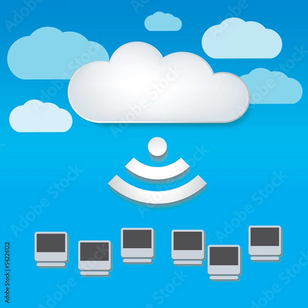 Fototapeta Cloud computing