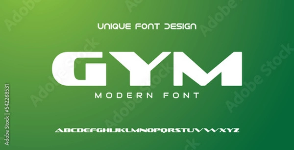 Fototapeta Elegant, minimal font. Alphabet letter fonts for tech. Typography modern style font set for logo, Poster, Banner. Vector typeface illustration.