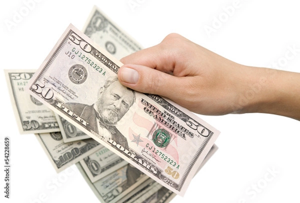 Obraz Hand and dollars