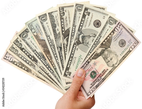 Obraz Hands and dollars