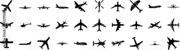 Fototapeta Air transport icon collections vector design