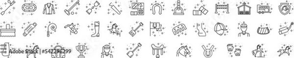 Fototapeta Horse riding icon collections vector design