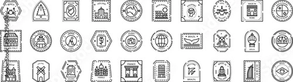 Obraz Passport stamp vector design