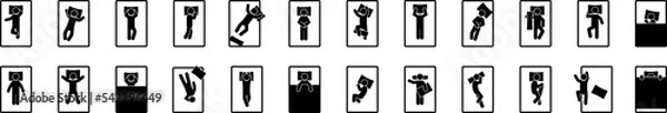 Fototapeta Sleeping position icon collections vector design