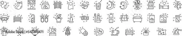 Obraz Time to sleep icon collections vector design