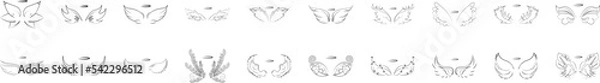 Obraz Wings crown icon collections vector design
