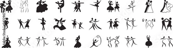 Fototapeta Dance icon collections vector design
