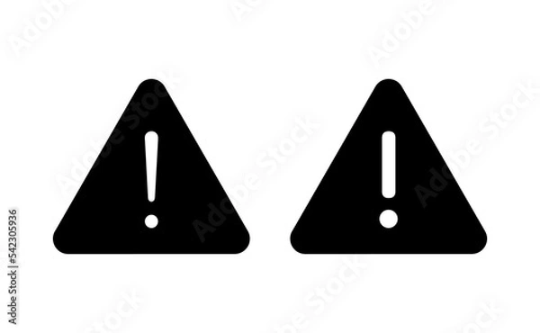 Fototapeta Exclamation danger sign for web and mobile app. attention sign and symbol. Hazard warning attention sign