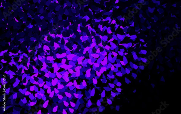 Obraz Dark Purple vector backdrop with memphis shapes.