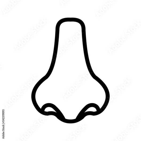 Obraz Human nose vector isolated icon color editable