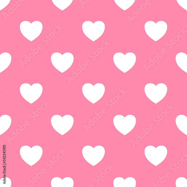 Fototapeta vector files repeatable seamless pattern of love shape
