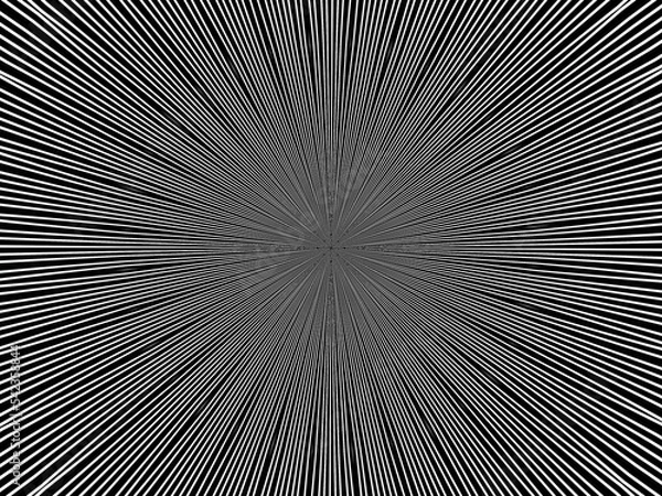 Fototapeta Black white star, rays explosion, pattern, mandala, abstract background