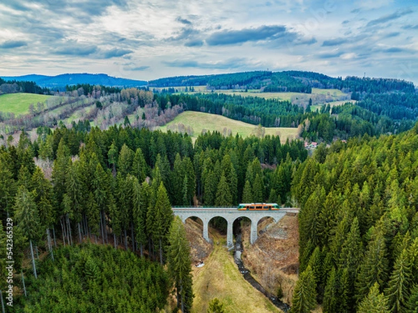 Fototapeta Monastery Viaduct to the southwest of Vimperk, near the settlement of Klášterec in the Czech Republic (Czechia) - Bohemian Forest