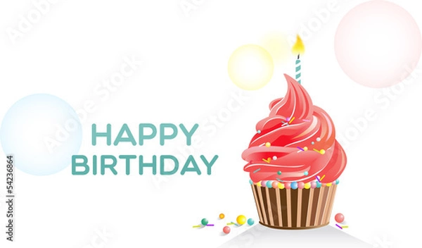 Obraz Birthday cupcake