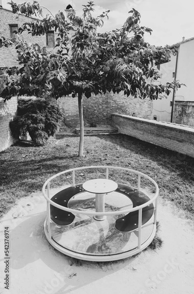 Obraz garden bench in the park