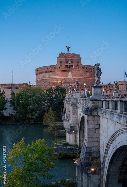 Obraz Castel Sant'angelo, Rome nightscape