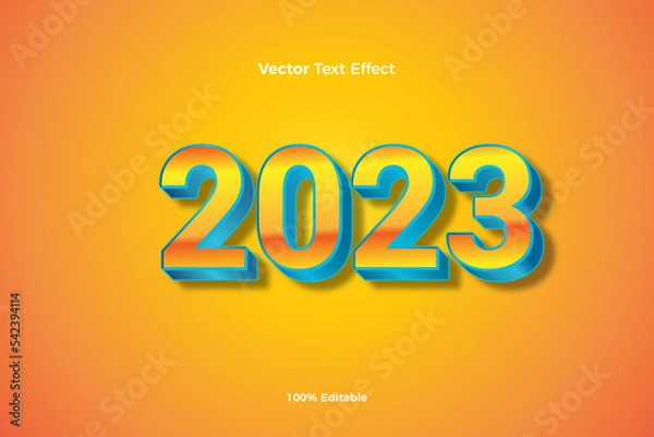Fototapeta 2023 3d vector text effect style